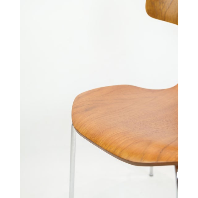 Model T Dining Chairs in Teak by Arne Jacobsen, 1960s, Set of 4 For Sale - Image 10 of 16
