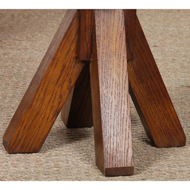 1960s French Oak Stools, 1960, Set of 2 For Sale - Image 5 of 7