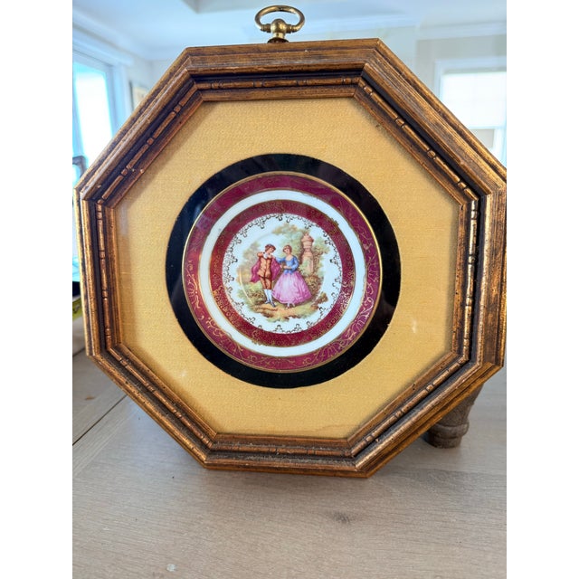 Limoges Fragonard Octagonal Framed Plates For Sale - Image 11 of 11