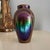 Incredibly unique version of Bohemian Art Nouveau iridescent art glass with a copper overlay. Unsigned and in the style of...