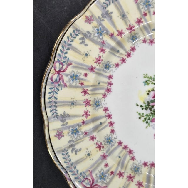 Vintage Queen Anne "Royal Bridal Gown" Duo- 1949 English Bone China- Dessert & Tea/Side Plate For Sale - Image 12 of 18