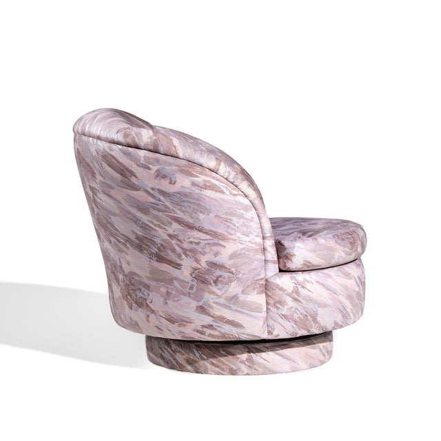 Milo Baughman for Thayer Coggin Mid Century Swivel Tilt Lounge Chairs - Pair For Sale - Image 10 of 13