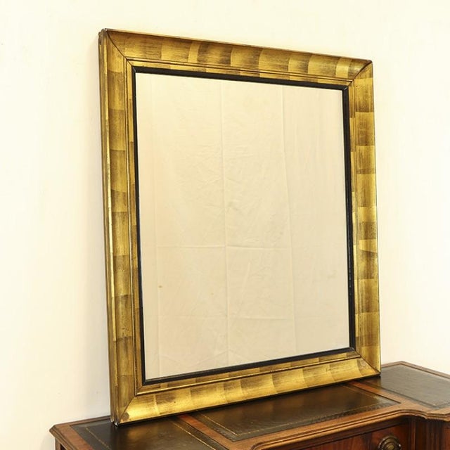 Large Antique Mirror with Golden Frame, 1930s For Sale - Image 4 of 7