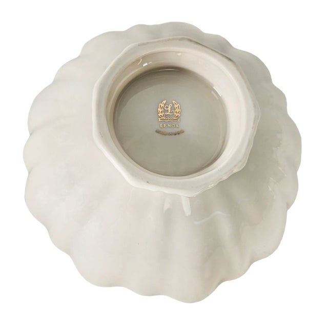 Late 20th Century Lenox Symphony Bon Bon Fine China Footed Bowl For Sale - Image 5 of 7