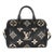 Black Beige Monogram Empreinte Giant Speedy Bandouliere 25 For Sale
