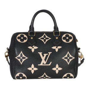 Black Beige Monogram Empreinte Giant Speedy Bandouliere 25