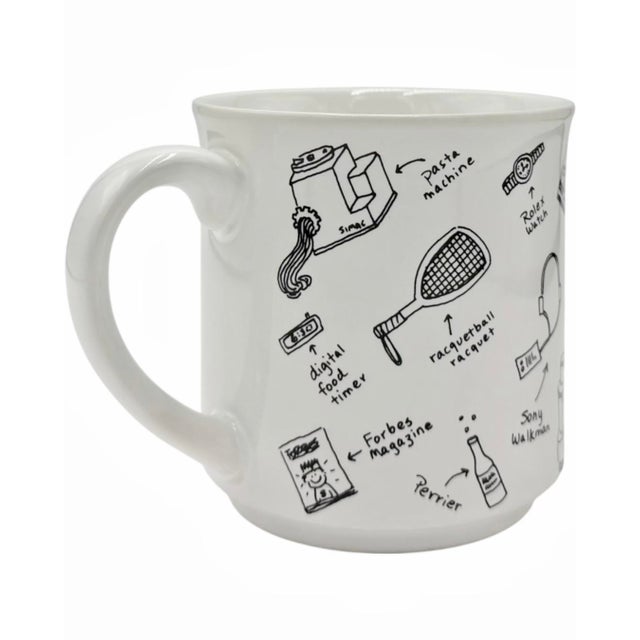 Vintage 1980s Yuppie Novelty Ceramic Coffee Cup Mug For Sale - Image 4 of 11