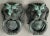 Large Antique Early 20th Century Verdigris Bronze Lion Mask Door Knockers With Ring Handles - a Pair For Sale - Image 4 of 9