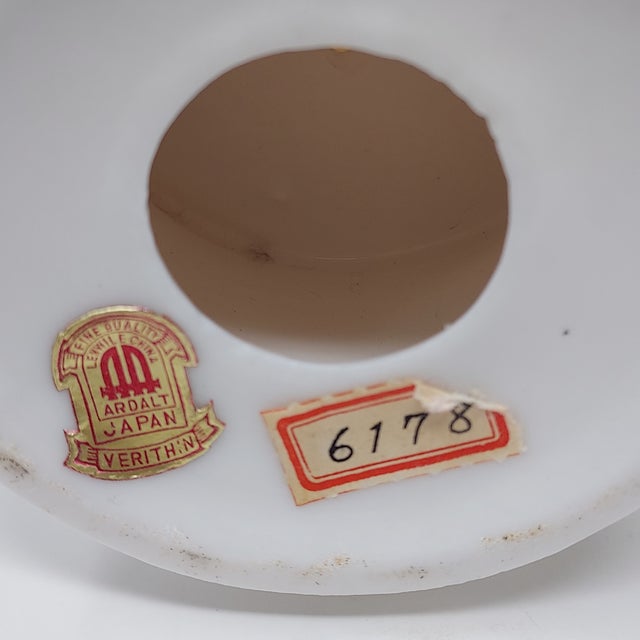 Lenwile Ardalt Verithin Japan Porcelain Blanc De Chine Pair Goddess Figurines 11" Tall Vintage For Sale - Image 9 of 10