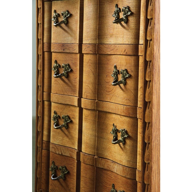 Brown Small Brutalist Danish Oak Chest of Drawers, 1960s For Sale - Image 8 of 16