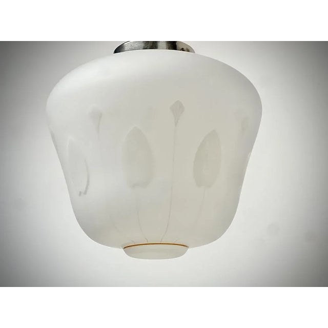 Mid-Century Swedish Modern Opaline Glass Pendant, 1950s-1960s For Sale - Image 10 of 11