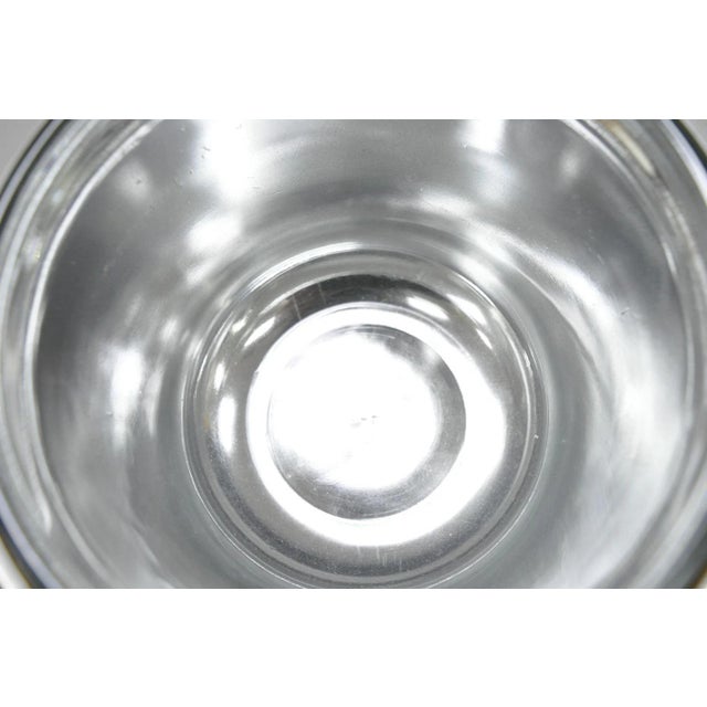 Vintage Sheffield Art Deco Silver Plated Glass Lined Covered Ice Bucket W/ Lid For Sale - Image 9 of 13