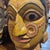 Mid 20th Century Mid 20th Century Pair of Indian Folk Art Heads, Male & Female Door Gaurds For Sale - Image 5 of 12