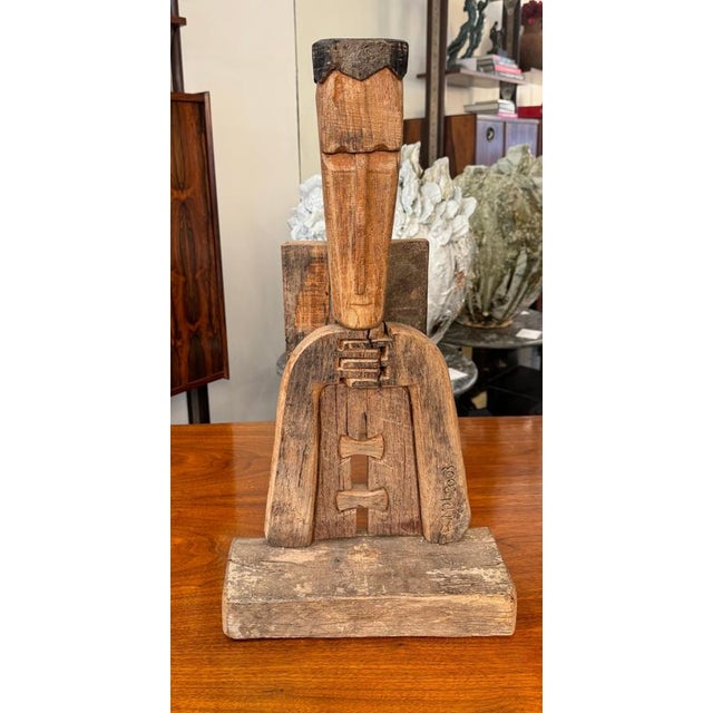 Luciano Bertolotto, Carved Primitive Sculptures, 2003, Wood, Set of 3 For Sale - Image 6 of 13