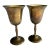 Vintage Sarna Brass Goblets- Set of 2 For Sale