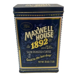 Vintage Maxwell House 1892 Commemorative Coffee Tin - 100th Anniversary Edition For Sale