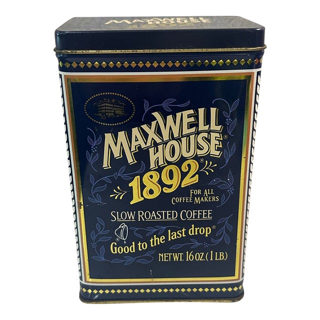 Vintage Maxwell House 1892 Commemorative Coffee Tin - 100th Anniversary Edition For Sale