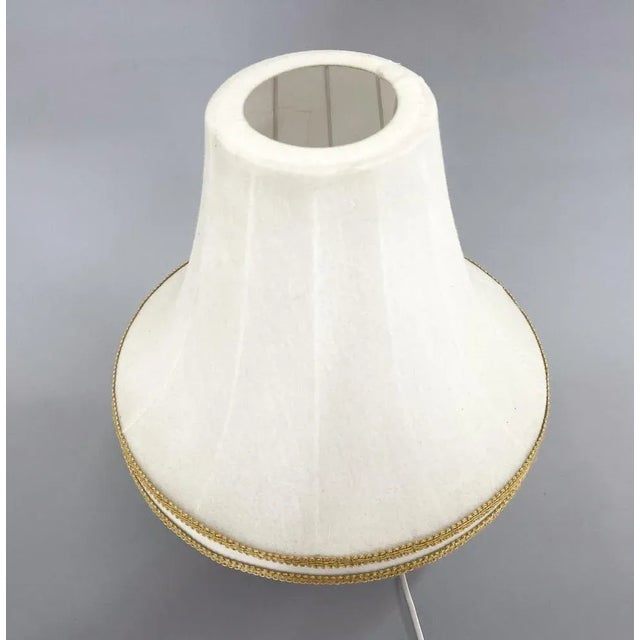 Mid-Century Ceramic & Fabric Table Lamp, Former Czechoslovakia, 1970s For Sale - Image 4 of 8