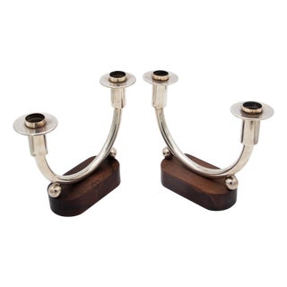 Plain Silver Candlesticks, Set of 2 For Sale