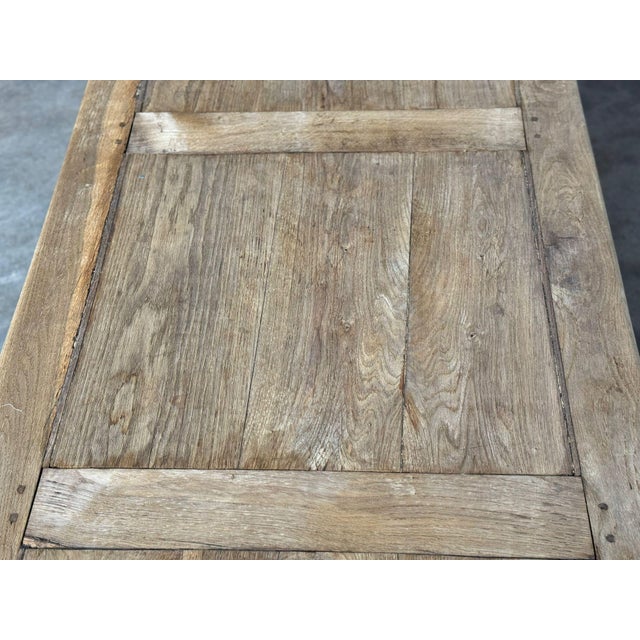 French Oak Farmhouse Dining Table, 1929 For Sale - Image 10 of 18