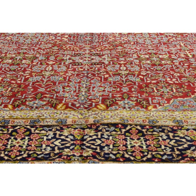 Mid 20th Century Vintage Persian Kerman Rug, 13'00 X 16'10 For Sale - Image 5 of 8