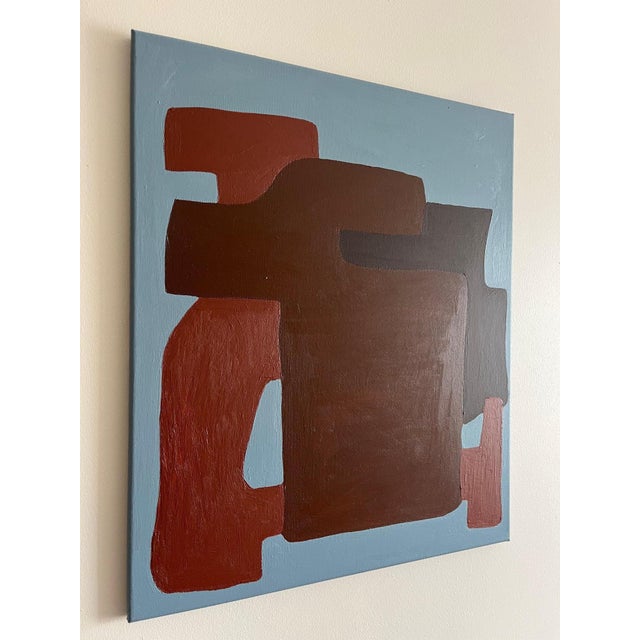 Blue Bodasca, Abstract Painting Quiet Structure, 2026, Canvas For Sale - Image 8 of 10
