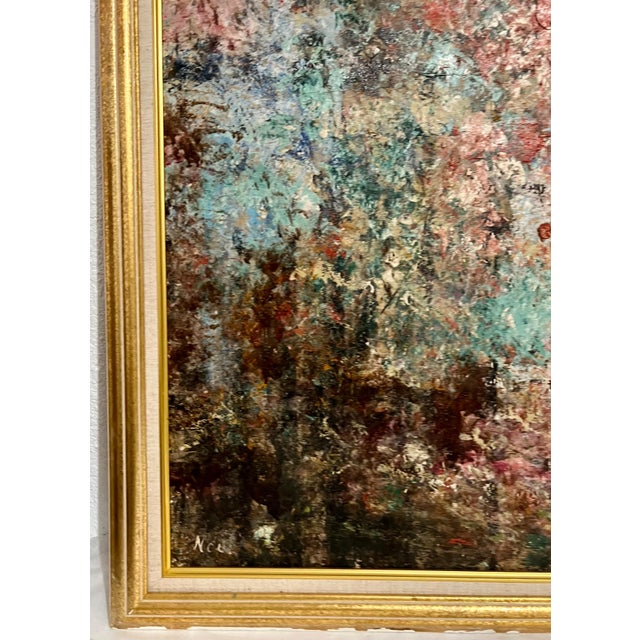 Attributed to Georges Noel, Abstract Expressionist Textured Art Informel Oil Painting Signed Noel For Sale - Image 12 of 17