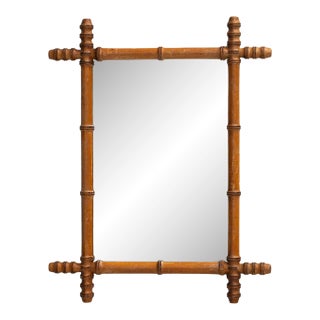 19th Century French Faux Bamboo Mirror For Sale