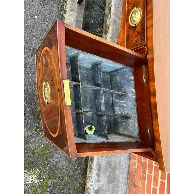 Circa 18th Century Antique George III Scottish Flame Mahogany and Inlaid Bow Front Sideboard For Sale - Image 12 of 12