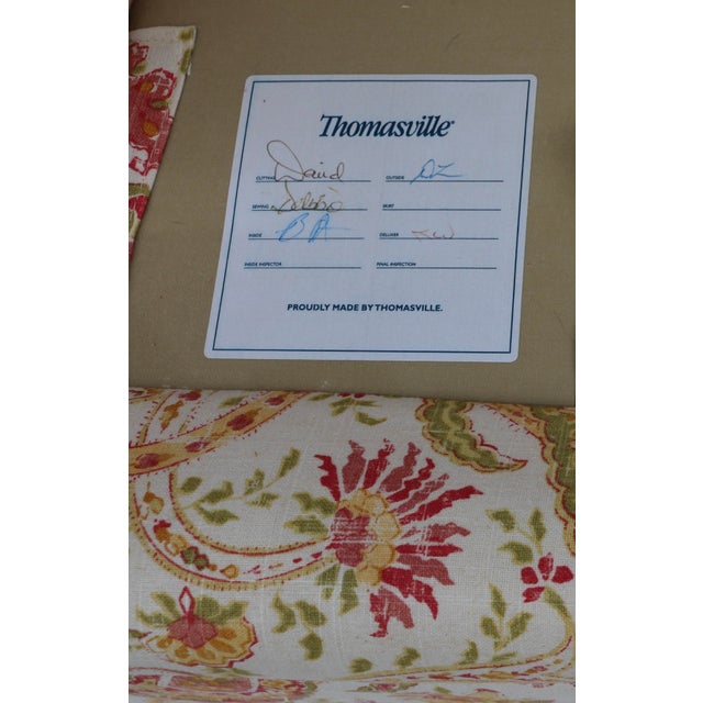 Thomasville Thomasville Furniture English Arm Chairs - A Pair For Sale - Image 4 of 4