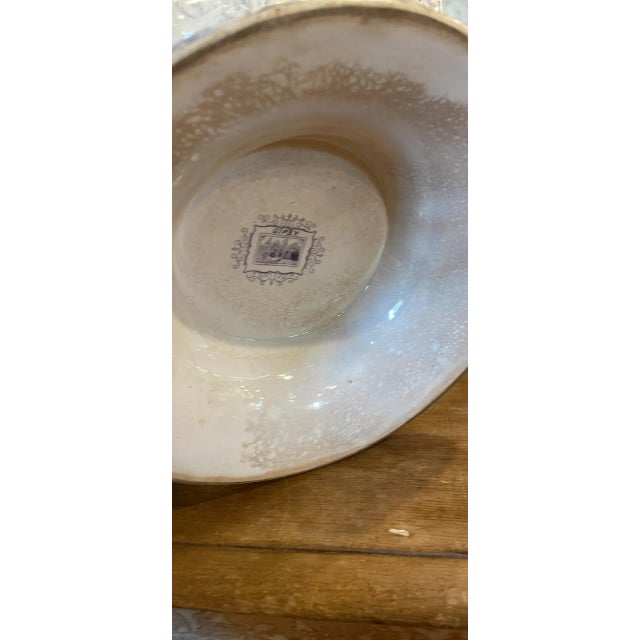 Gipsy Transfer Decorated English Ironstone Pedestal Bowl For Sale - Image 4 of 8