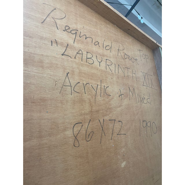 Late 20th Century Labyrinth XIX Abstract Painting by Reginald Rowe For Sale In San Antonio - Image 6 of 6