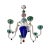 Vintage Multicolor Murano Glass Chandelier from Simoeng, 1980s For Sale - Image 11 of 11