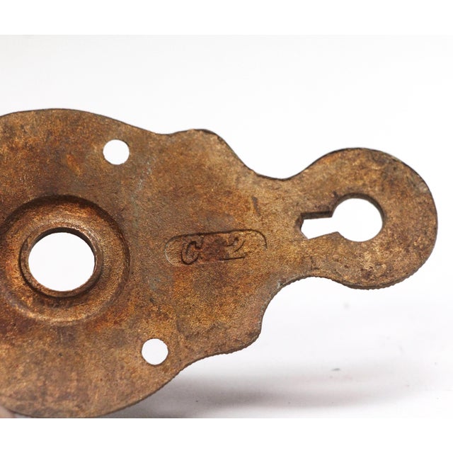 Victorian Victorian Bronze Ornate 4 In. Back Plate For Sale - Image 3 of 3