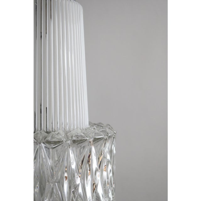 Metal Large Pendant Lamp in Glass from Glashütte Limburg, Germany, 1970s For Sale - Image 7 of 10