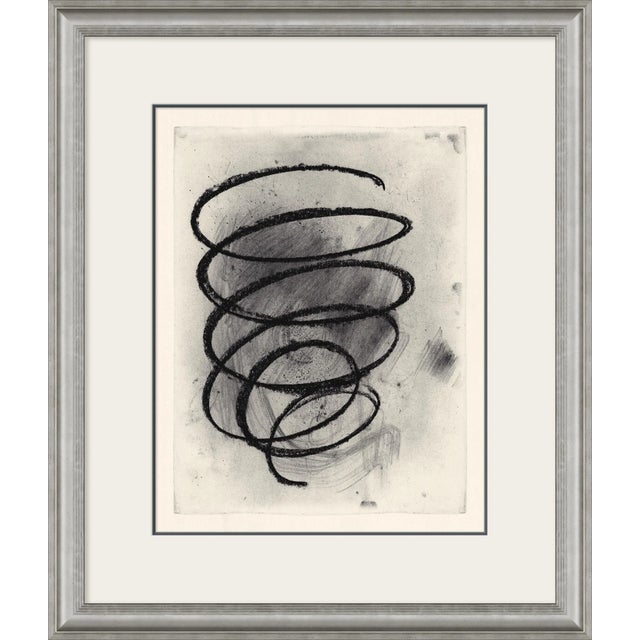 Abstract Black Swirl No. 3 Framed Art Print For Sale - Image 3 of 3