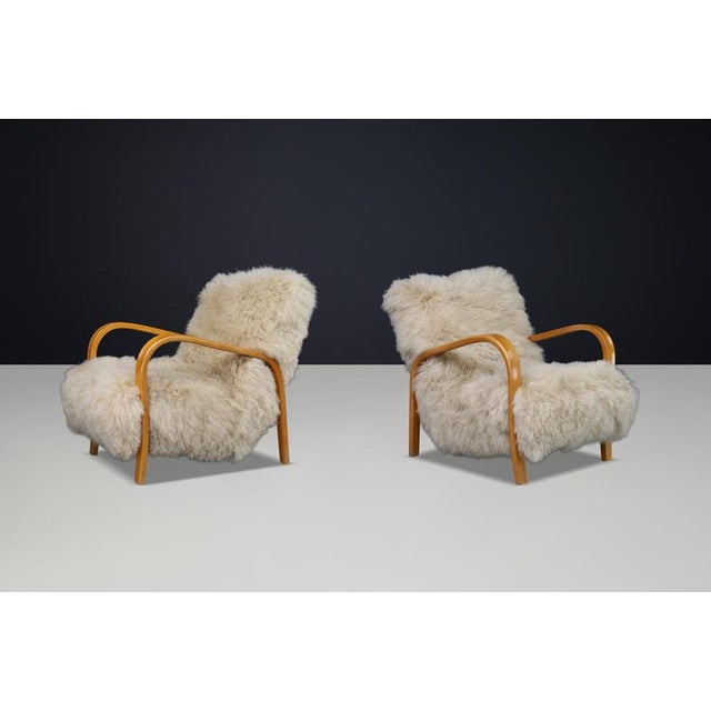 Czech Bentwood Lounge Chairs, 1940s, Set of 2 For Sale - Image 14 of 15