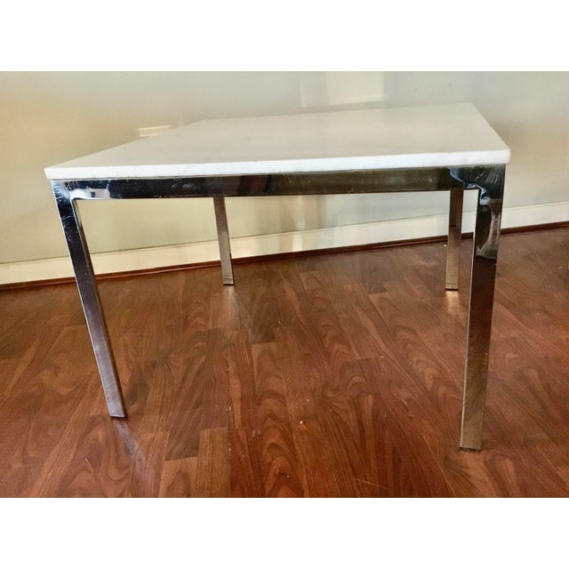 1960s 1960s Modern Chrome Marble Coffee Table For Sale - Image 5 of 13