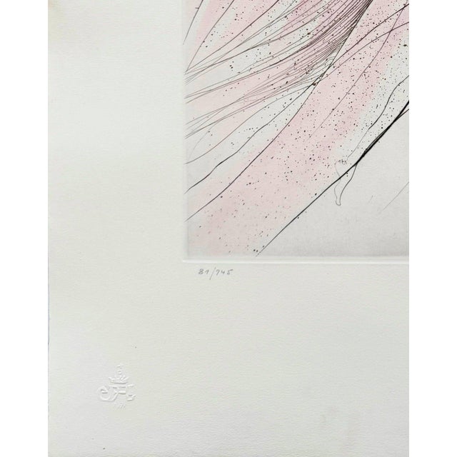 Salvador Dali, Urania, 1971, Hand-Coloured Drypoint Etching, in Flawless conditions. Designed 1970 to 1979