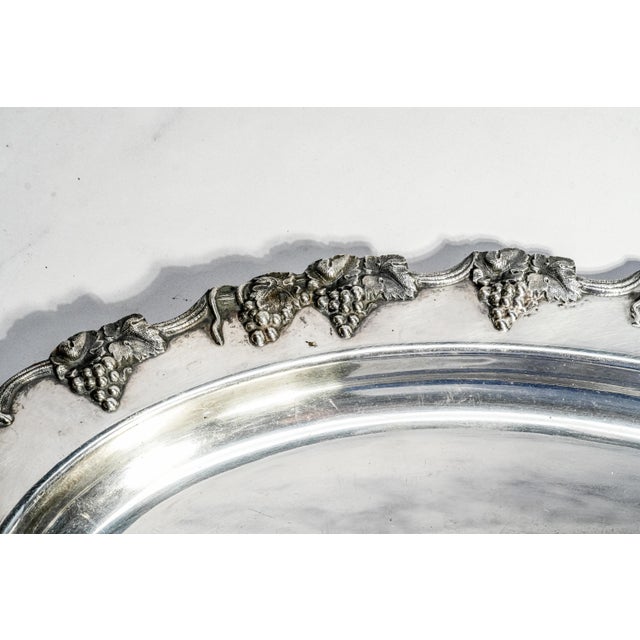 Amazing Large Antique Silverplate Regatta Trophy Presentation Tray Nautical Home Decor For Sale - Image 9 of 13