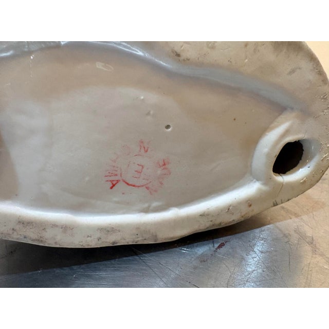 Chinese Porcelain Koi Fish / Boy / Man Sculpture For Sale - Image 6 of 7