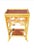1980s Mother-Of-Pearl Decorated Rattan Flip Top Side Table Cabinet For Sale - Image 5 of 6