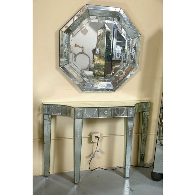 Etched Glass Mirrored Consoles A Pair Chairish