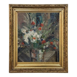 Antique Framed Oil Painting on Canvas by J. E. Muller For Sale