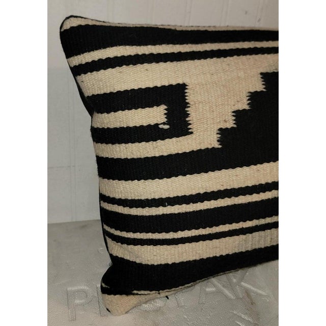 Early 20th Century Pair of Geometric Mexican Indian Bolster Pillows For Sale - Image 5 of 5