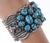 Native American 6.75" Darrell Cadman-navajo Kingman Turquoise Heavy Stamped Sterling Cuff Bracel For Sale - Image 3 of 10