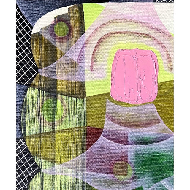 Contemporary Max Manning “Untitled (CVS274)” Contemporary Green and Pink Geometric Abstract Painting, 2024 For Sale - Image 3 of 8