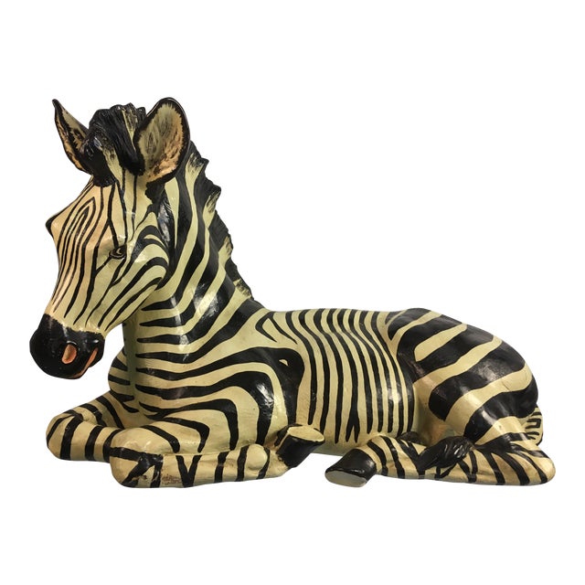 Vintage Regency Style Zebra Statue Chairish