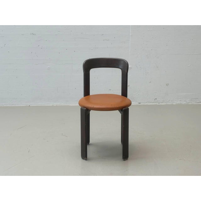 Chairs in Dark Brown Stained Beechwood by Bruno Rey for Dietiker, 1971 For Sale - Image 9 of 17