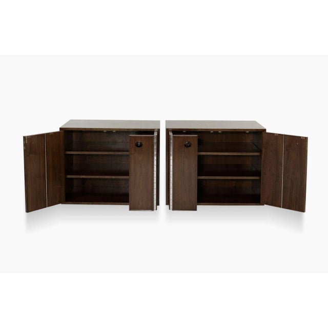Mid-Century Modern 1950s Floating Cabinets by Edward Wormley for Dunbar - Set of 2 For Sale - Image 3 of 12